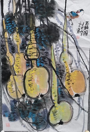 大力 五福图