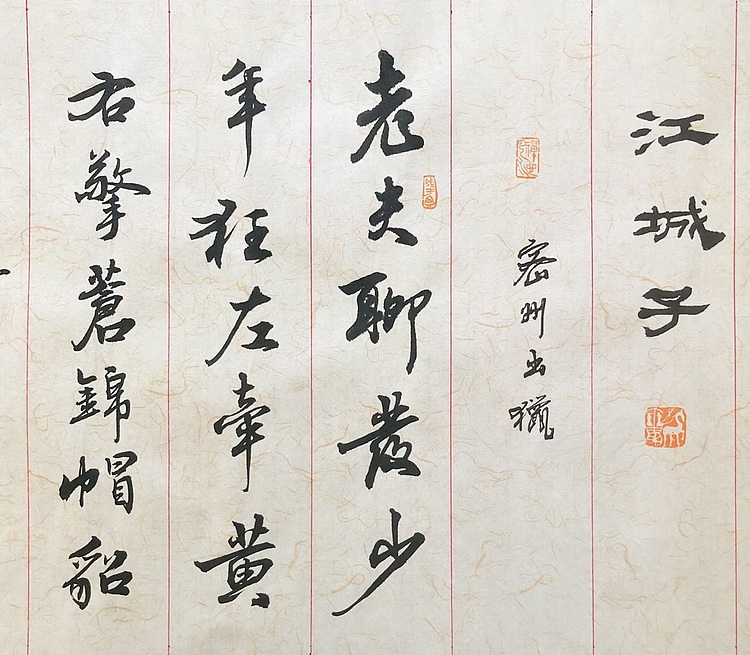 中书工委 赵兰全 国礼名家行书精品《苏轼&middot;老夫聊发少年狂》