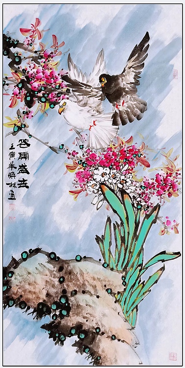 高晓林 （3744）国家一级美术师，江苏省美协会员《花开盛世》
