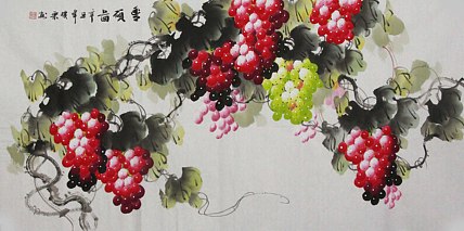 当代著名美女画家 魏琪乐 花鸟 国画