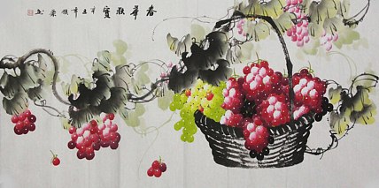 当代著名美女画家 魏琪乐 花鸟 国画