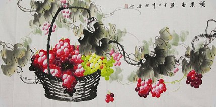 当代著名美女画家 魏琪乐 花鸟 国画