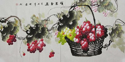 当代著名美女画家 魏琪乐 花鸟 国画