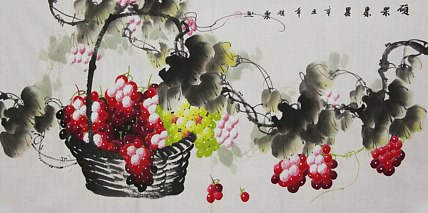 当代著名美女画家 魏琪乐 花鸟 国画