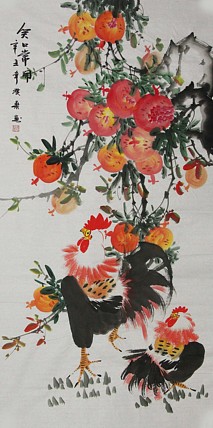 当代著名美女画家 魏琪乐 花鸟 国画