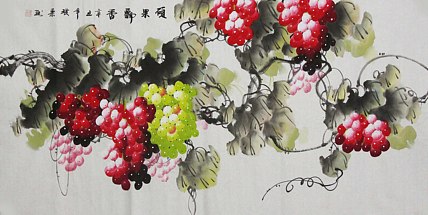 当代著名美女画家 魏琪乐 花鸟 国画
