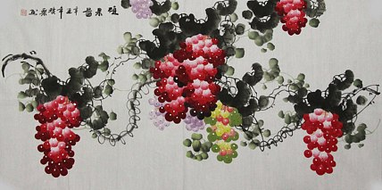 当代著名美女画家 魏琪乐 花鸟 国画