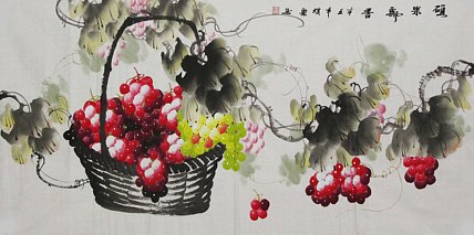 当代著名美女画家 魏琪乐 花鸟 国画