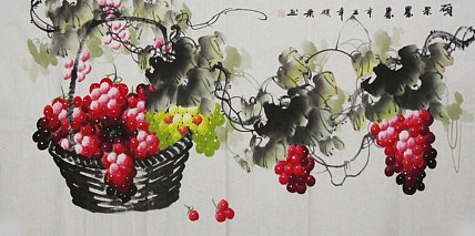 当代著名美女画家 魏琪乐 花鸟 国画