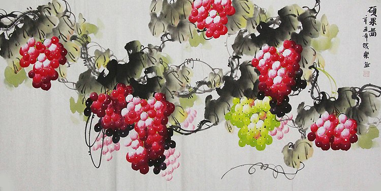 当代著名美女画家 魏琪乐 花鸟 国画