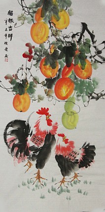 当代著名美女画家 魏琪乐 花鸟 国画