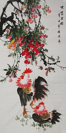 当代著名美女画家 魏琪乐 花鸟 国画