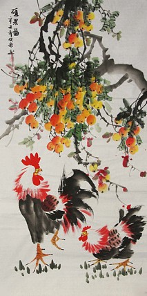 当代著名美女画家 魏琪乐 花鸟 国画