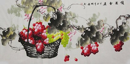当代著名美女画家 魏琪乐 花鸟 国画