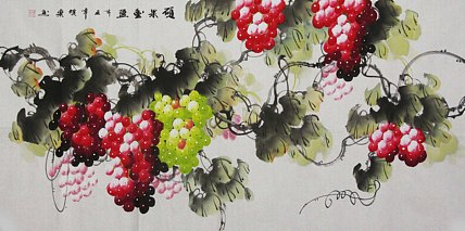 当代著名美女画家 魏琪乐 花鸟 国画