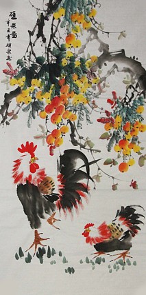 当代著名美女画家 魏琪乐 花鸟 国画