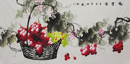 当代著名美女画家 魏琪乐 花鸟 国画
