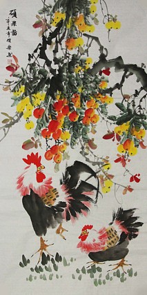 当代著名美女画家 魏琪乐 花鸟 国画
