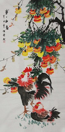 当代著名美女画家 魏琪乐 事事如意