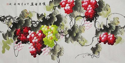 当代著名美女画家 魏琪乐 花鸟 国画