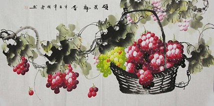 当代著名美女画家 魏琪乐 花鸟 国画