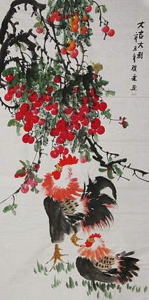 当代著名美女画家 魏琪乐 大吉大利