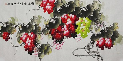 当代著名美女画家 魏琪乐 花鸟 国画