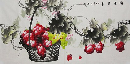 当代著名美女画家 魏琪乐 花鸟 国画