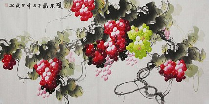 当代著名美女画家 魏琪乐 花鸟 国画