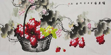 当代著名美女画家 魏琪乐 花鸟 国画