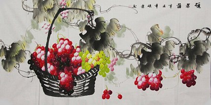 当代著名美女画家 魏琪乐 花鸟 国画