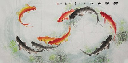 当代著名美女画家 魏琪乐 花鸟 国画