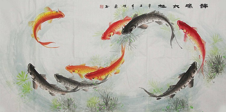 当代著名美女画家 魏琪乐 花鸟 国画