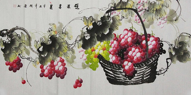 当代著名美女画家 魏琪乐 花鸟 国画
