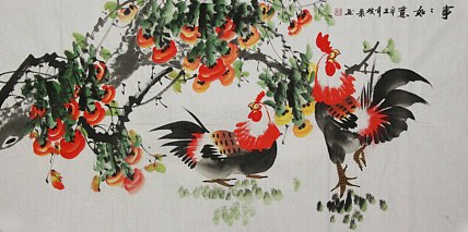当代著名美女画家 魏琪乐 花鸟 国画