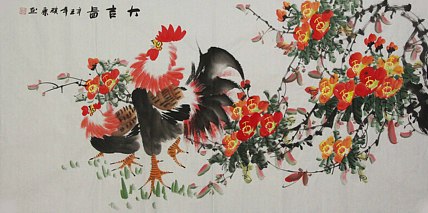 当代著名美女画家 魏琪乐 花鸟 国画