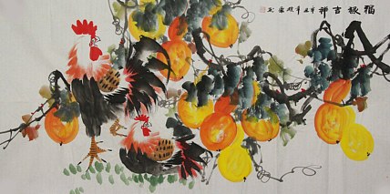 当代著名美女画家 魏琪乐 花鸟 国画