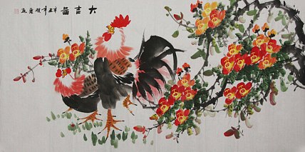 当代著名美女画家 魏琪乐 花鸟 国画