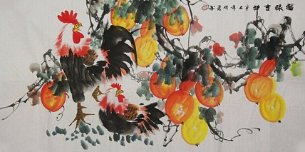 当代著名美女画家 魏琪乐 花鸟 国画