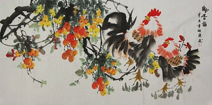 当代著名美女画家 魏琪乐 花鸟 国画