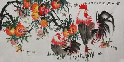当代著名美女画家 魏琪乐 花鸟 国画