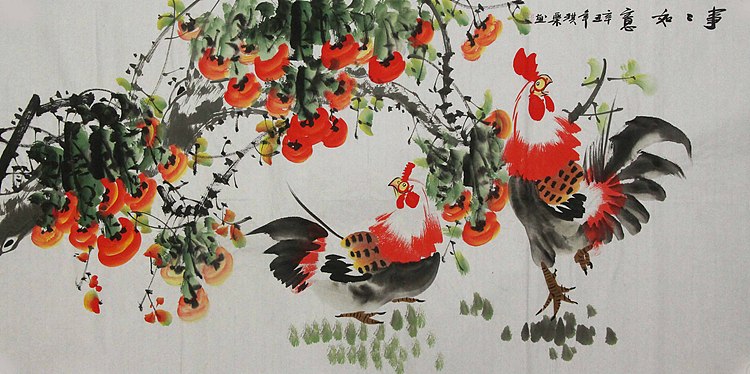 当代著名美女画家 魏琪乐 花鸟 国画