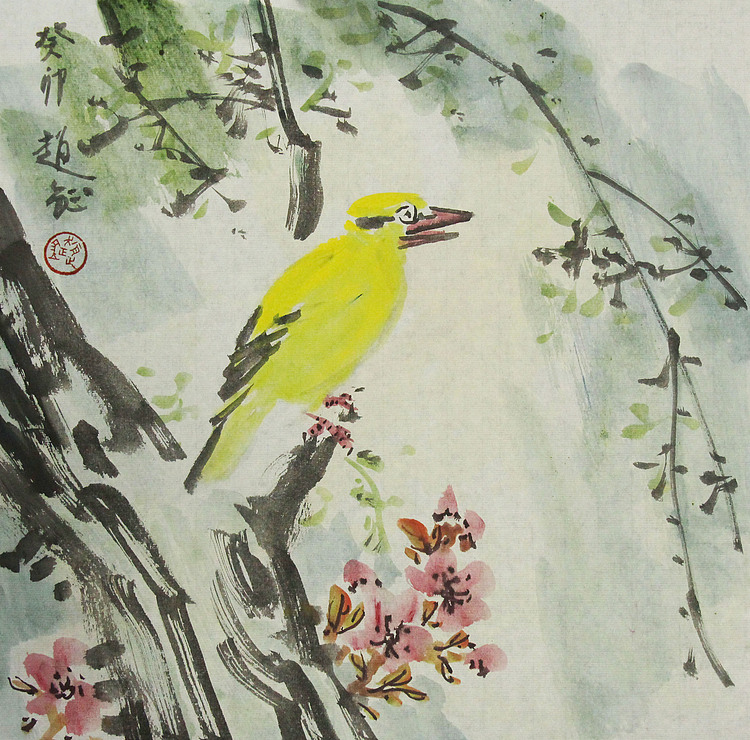 中美协会员 赵钲 写意花鸟国画
