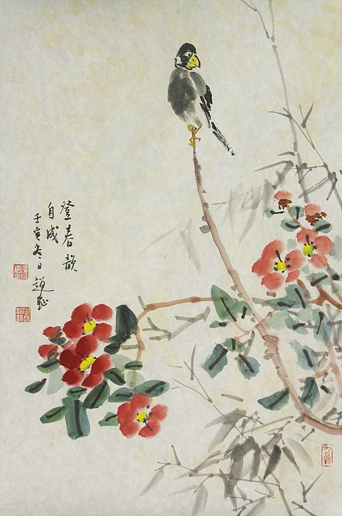 中美协会员 赵钲 写意花鸟国画