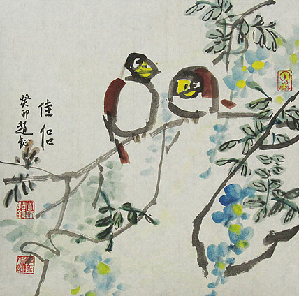 中美协会员 赵钲 写意花鸟国画