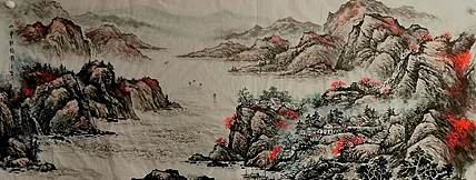 天划 山里秋韵图