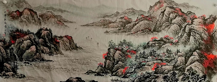 天划 山里秋韵图
