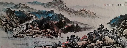 天划 江峡滴翠图