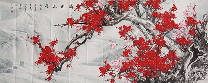 【巨幅-丈二】实力派青年画家 李章伟 梅花 国画