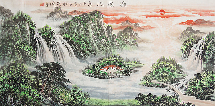中国美协会员，陈学同 山水